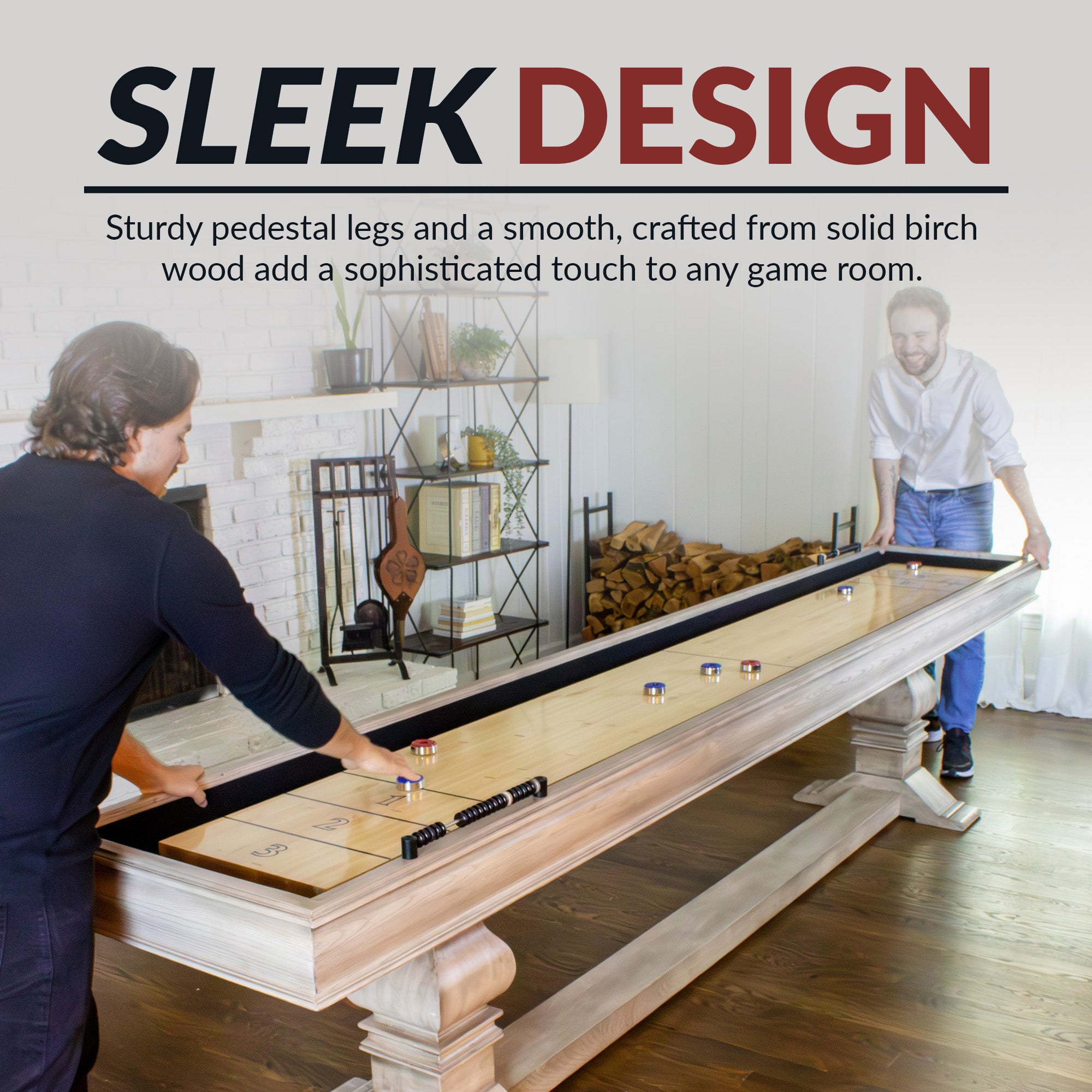 Montecito 12-ft Shuffleboard Table - Driftwood Finish