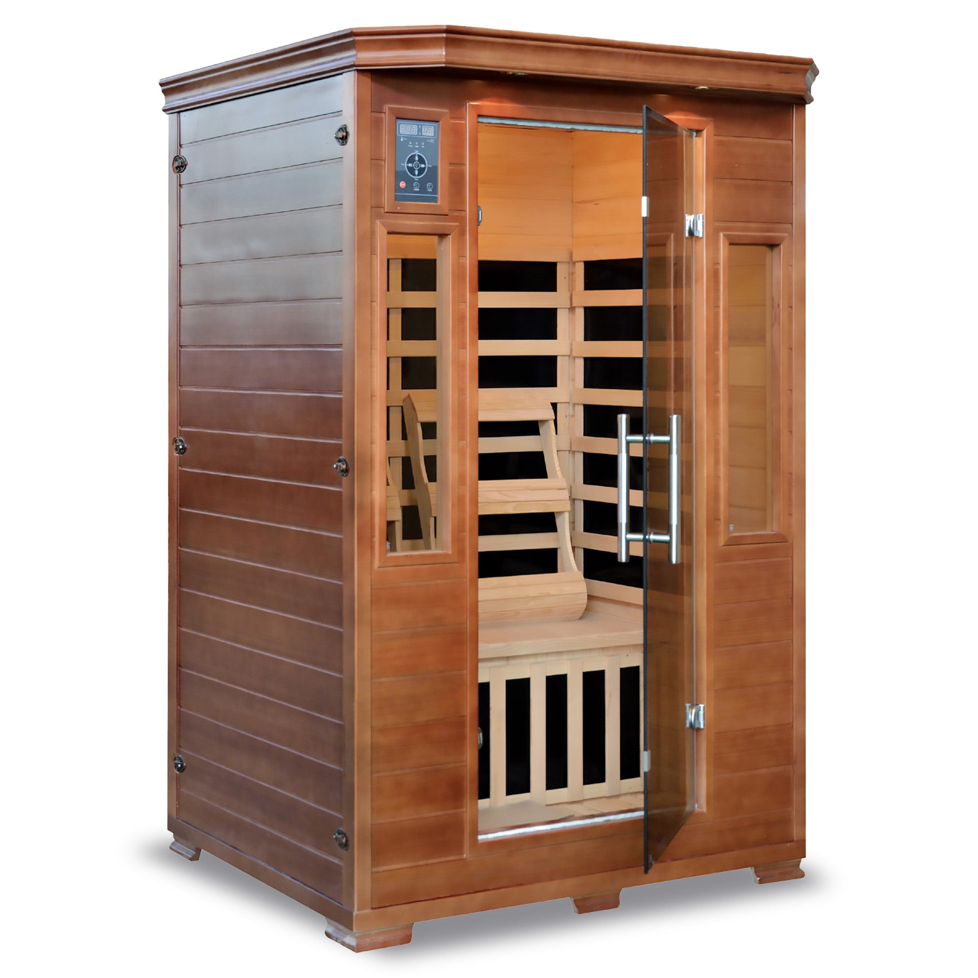2-Person Hemlock Premium Infrared Sauna with 6 Carbon Heaters