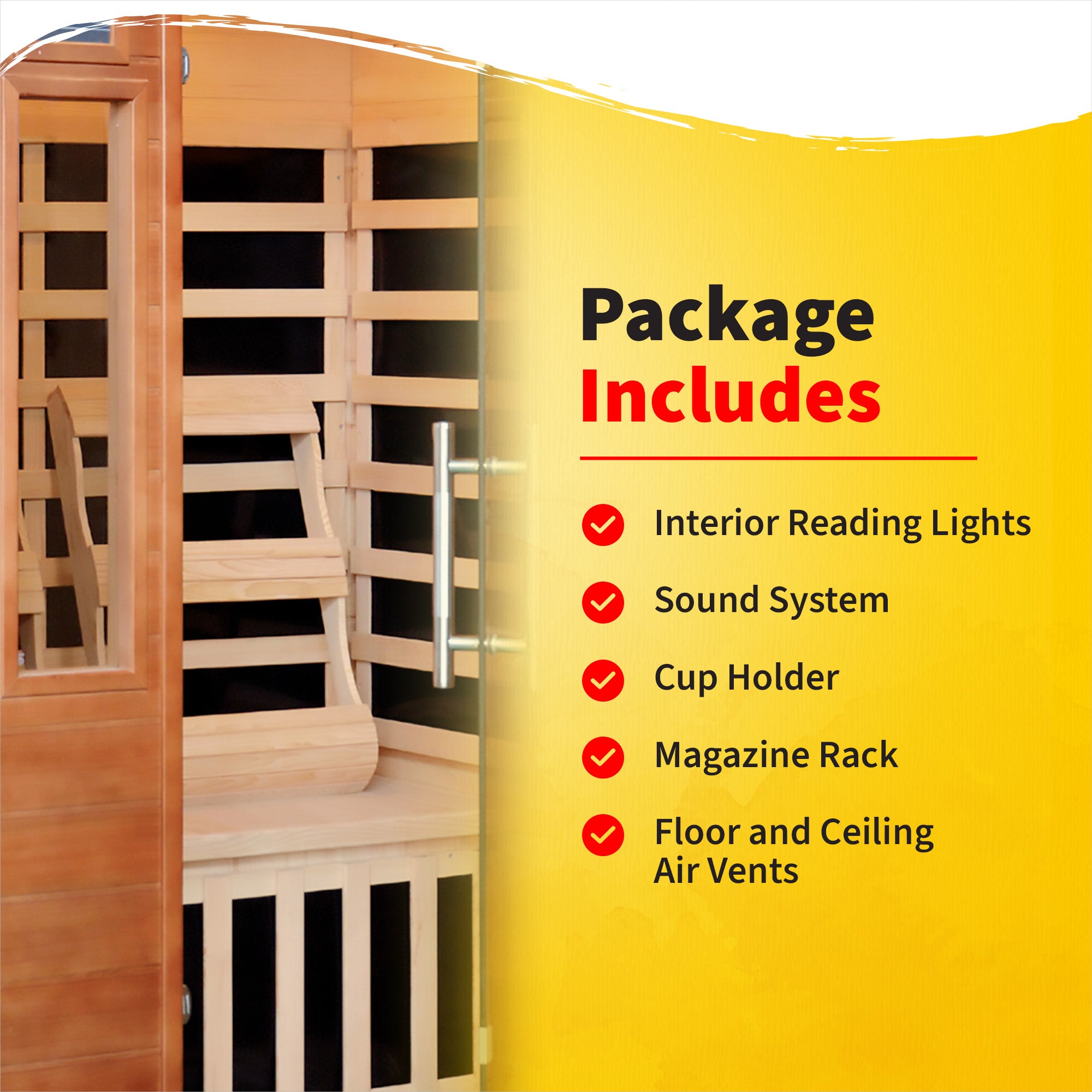 Blue Wave Majestic 2-Person Hemlock Premium Infrared Sauna with 6 Carbon Heaters