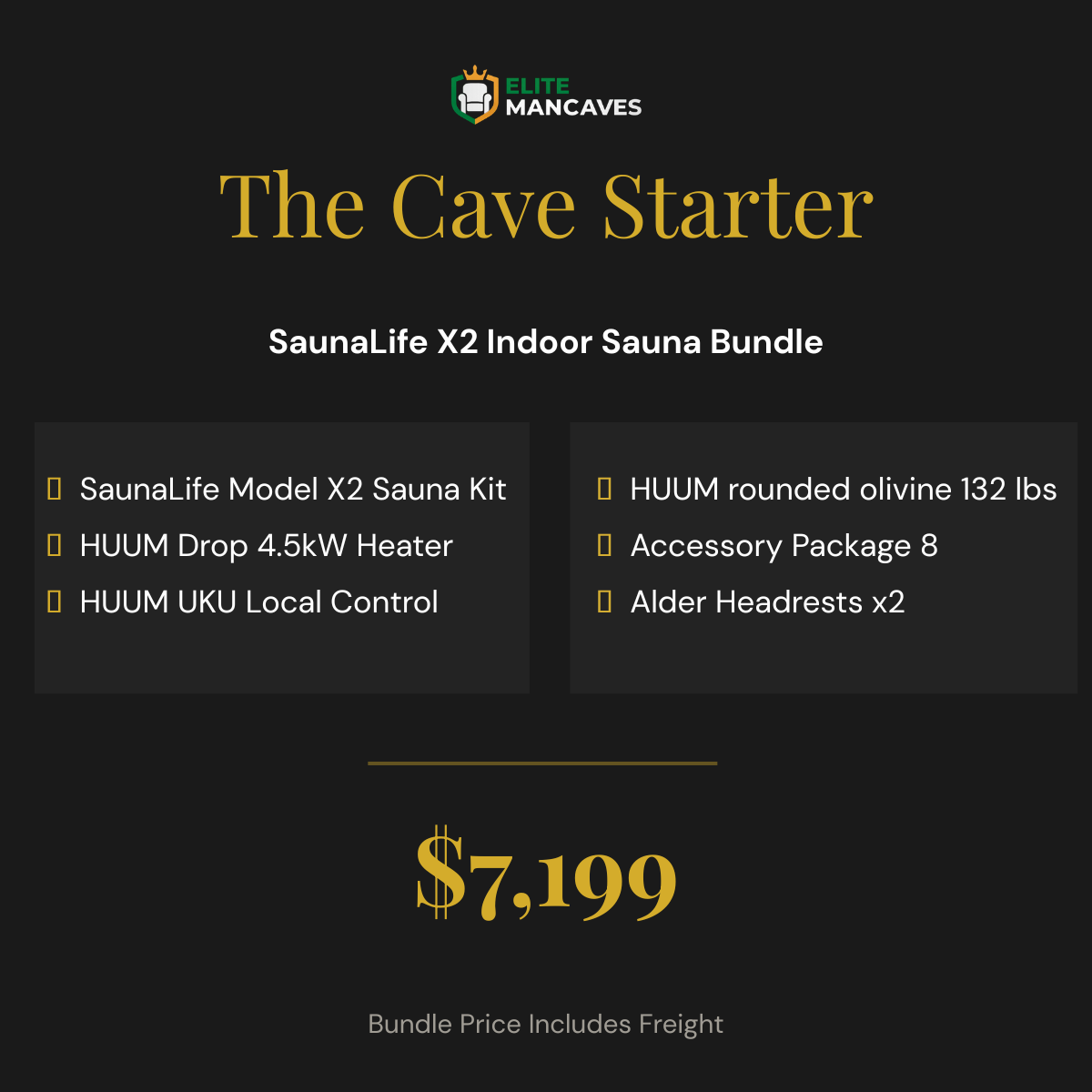 SaunaLife X2 Indoor Sauna Bundle — Starter