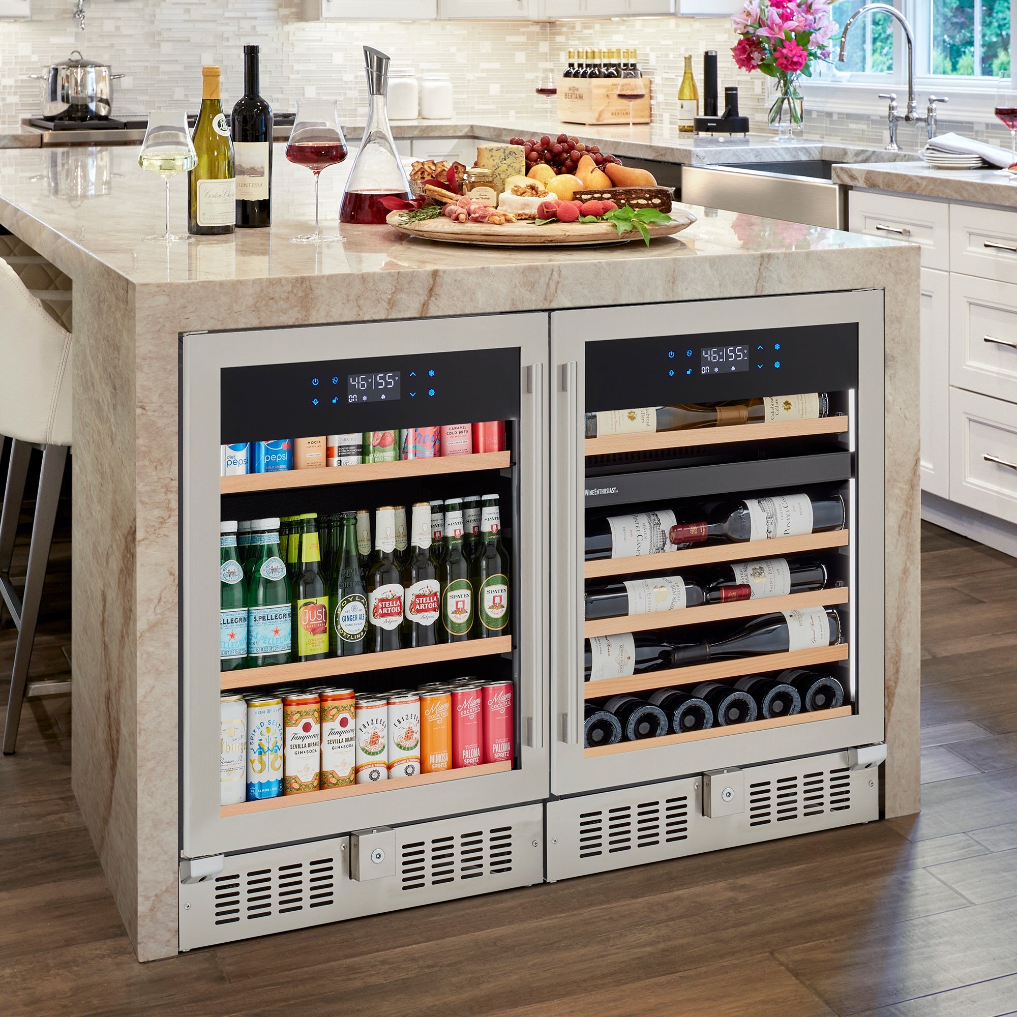 SommSeries2 Beverage Station — Wine Cellar + Beverage Center Combo
