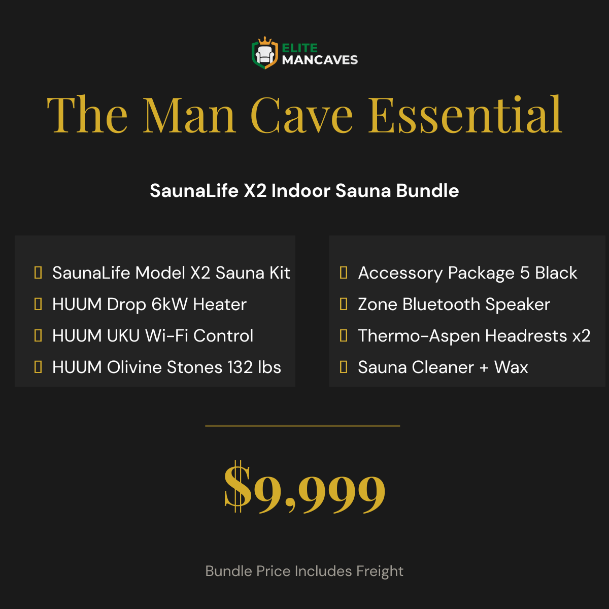 SaunaLife X2 Indoor Sauna Bundle — Essential