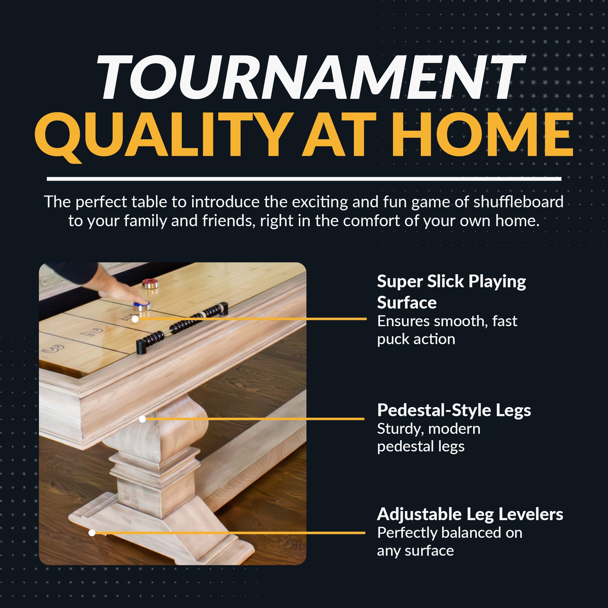 Montecito 12-ft Shuffleboard Table - Driftwood Finish