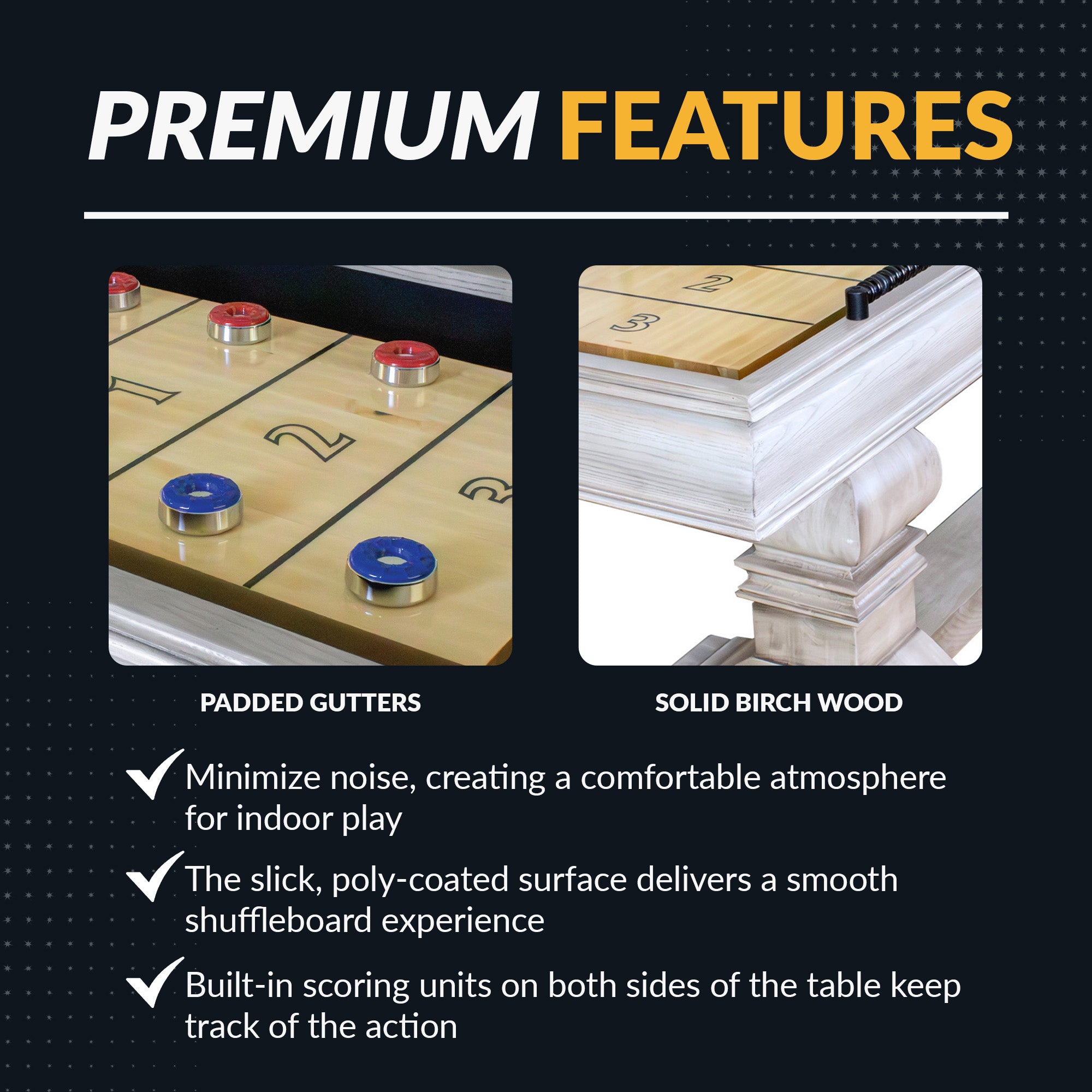 Montecito 12-ft Shuffleboard Table - Driftwood Finish