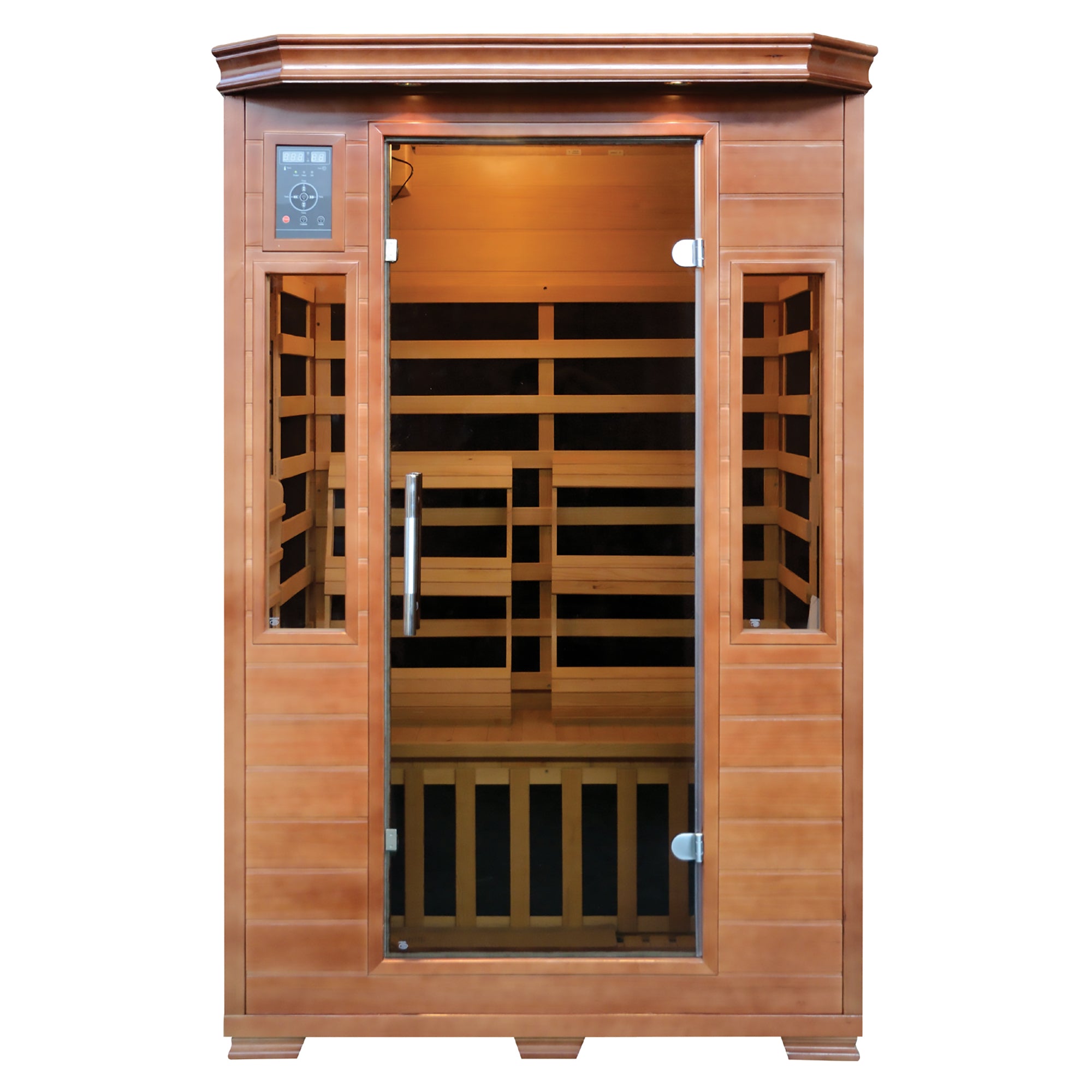 Blue Wave Majestic 2-Person Hemlock Premium Infrared Sauna with 6 Carbon Heaters